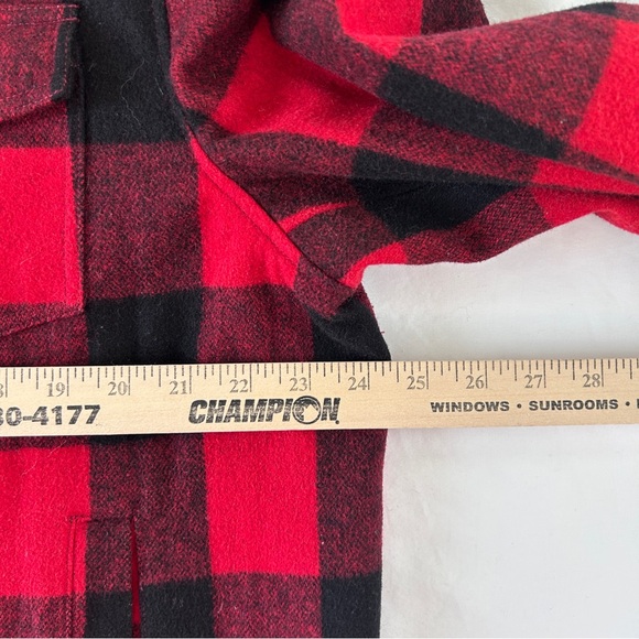 Calvin Klein Men’s Red/Black Buffalo Plaid Lined Zip-Up Jacket Size XL - Picture 7 of 8